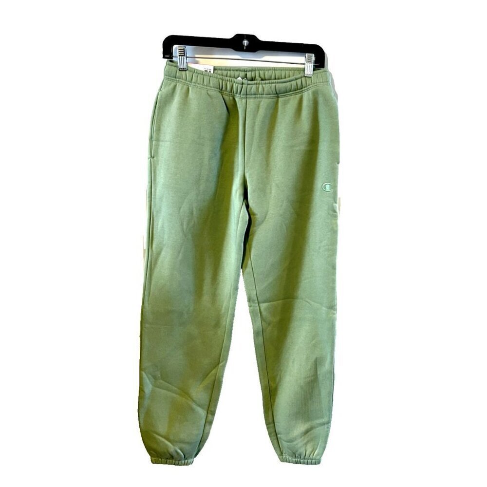 NWT Champion Womens Jogger Sweatpants XS Basil Green Soft Fleece NEW Oversized
